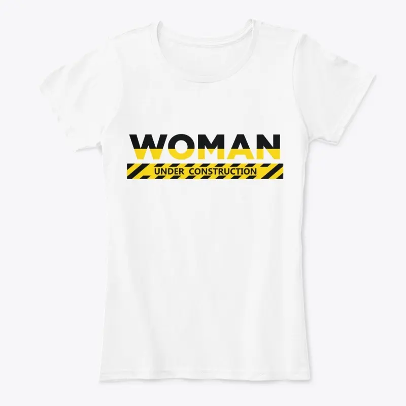 Woman Under Construction White