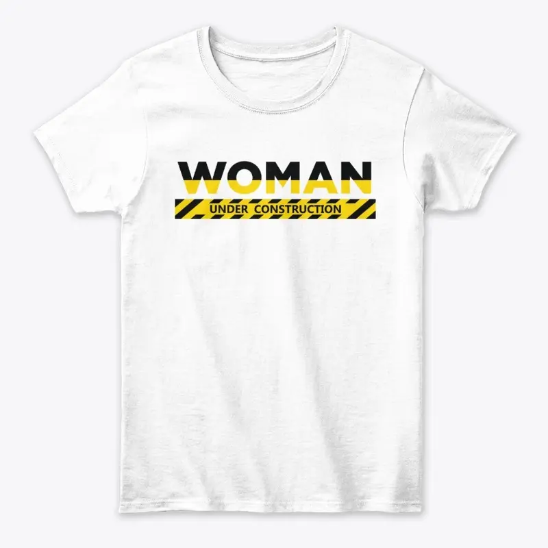 Woman Under Construction White