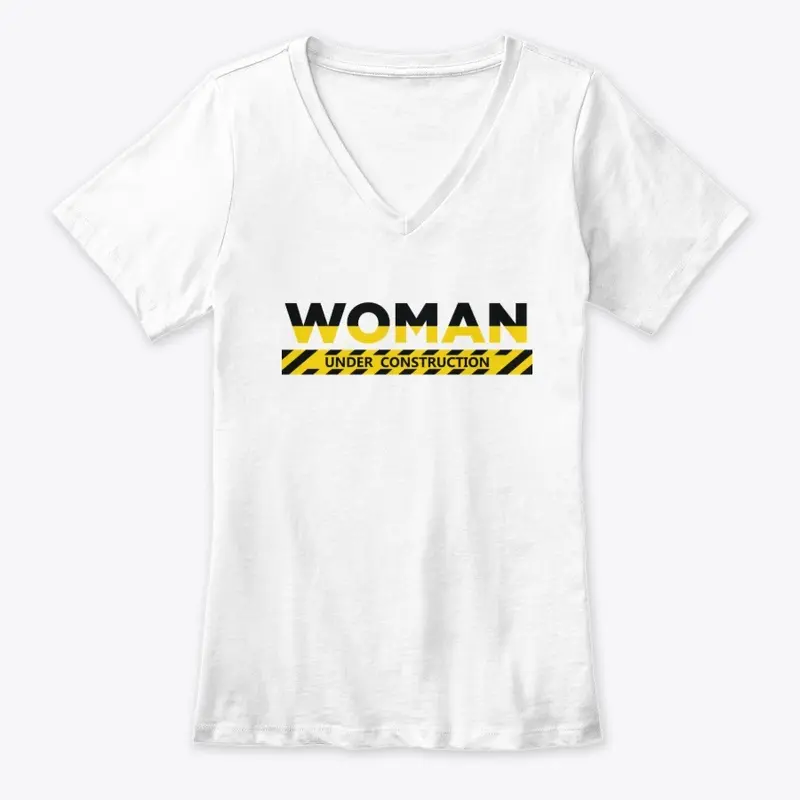 Woman Under Construction White